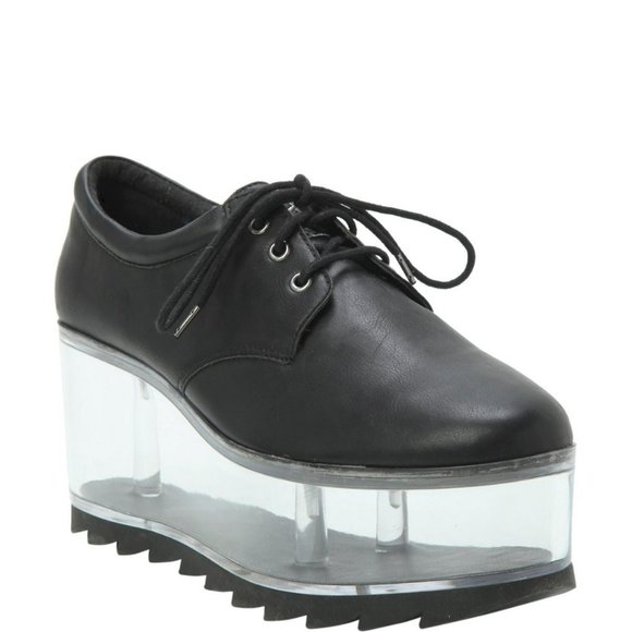 💥KILLER DESIGN💥YRU QLOUD CUSTOMIZABLE TRANSPARENT PLATFORM SHOES in BLACK - Picture 5 of 16